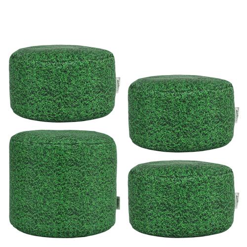 Grass Print Bean Bag Stool Set