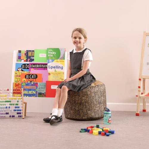 Tree Stump Print Bean Bag Stool Set