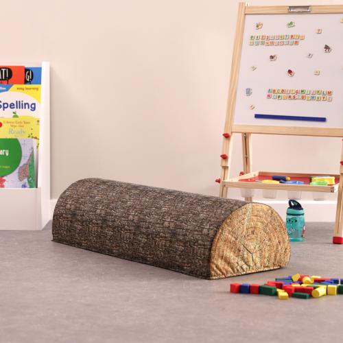 Tree Stump Print Bean Bag Stool and Foam Bench Set