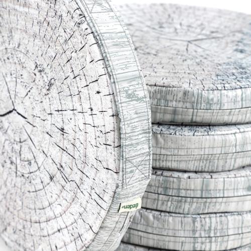 Set of 6 Round Driftwood Print Carry Cushions