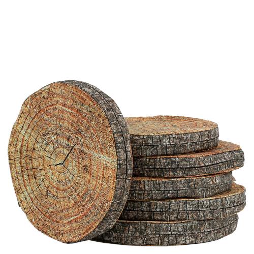 Set of 6 Round Log Print Carry Cushions
