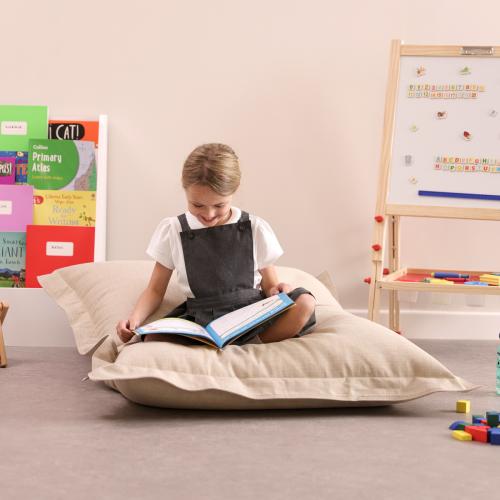 Kids Woven Giant Floor Cushion Bean Bag - Natural