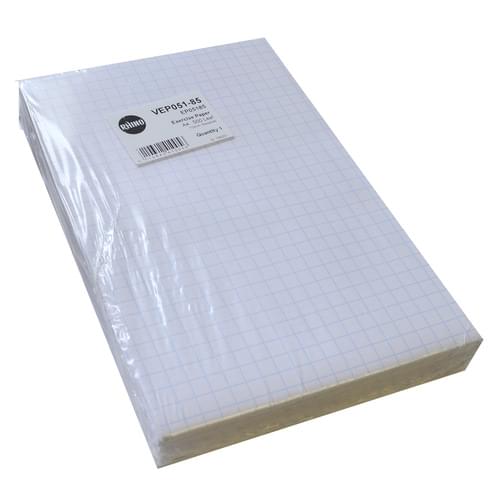 A4 Unpunched Exercise Paper 10mm Squares 5 Reams