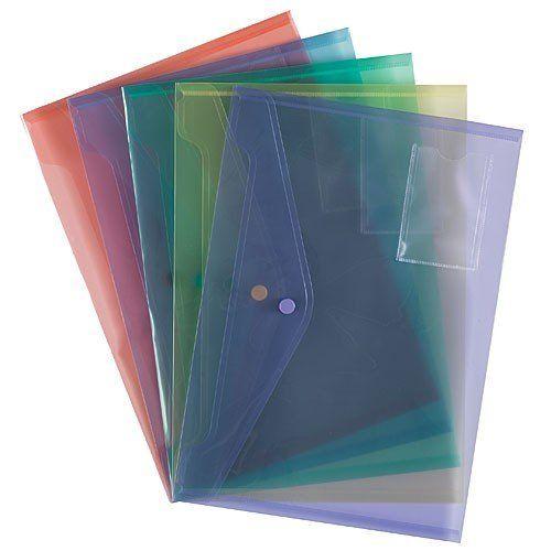 Super Saver Polypropylene ID Popper Wallet A4+ - Assorted Colours
