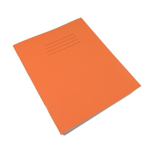 Rhino 8x6.5in Exercise Books 8mm Ruled & Margin Orange 80 Pages