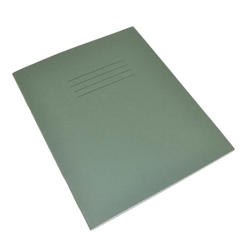 Rhino 8x6.5in Exercise Books 8mm Ruled & Margin Dark Green 80 Pages