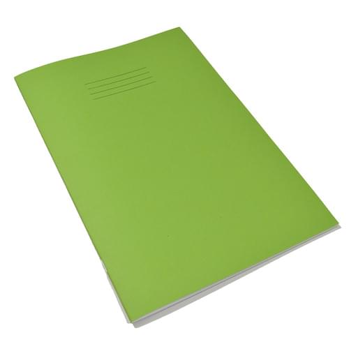 Rhino A4 Exercise Books 8mm Ruled & Margin Light Green 96 Pages