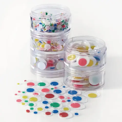 Coloured Wiggly Eyes Stack Pack