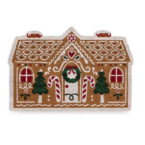 Gingerbread House Door Mat