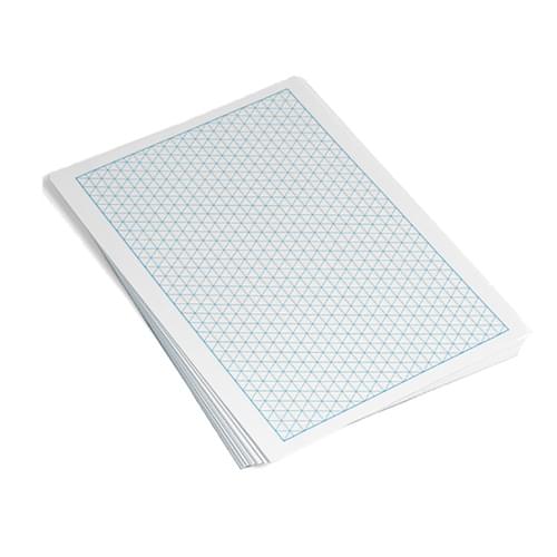 A4 Modern Maths Paper 10mm Isometric Grid 100 Sheets