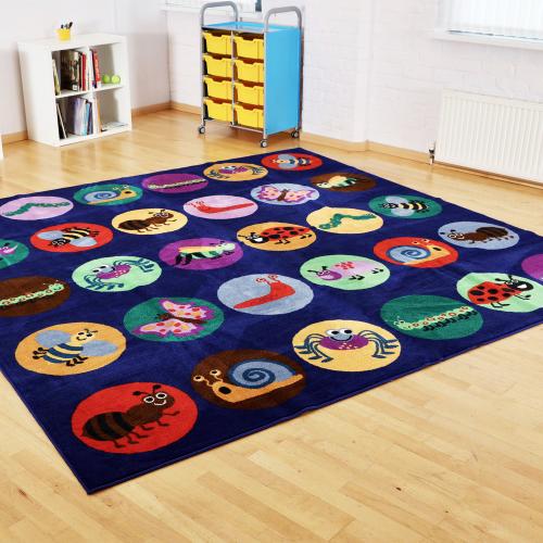 Mini Beasts Classroom Carpet