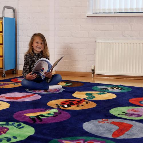 Mini Beasts Classroom Carpet