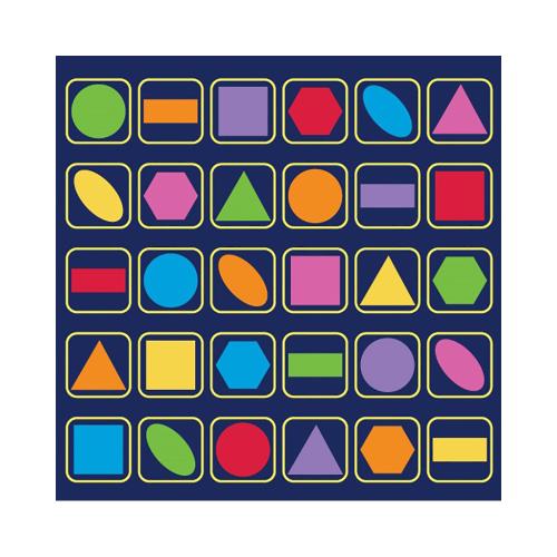 Geometric Shapes Classroom Carpet