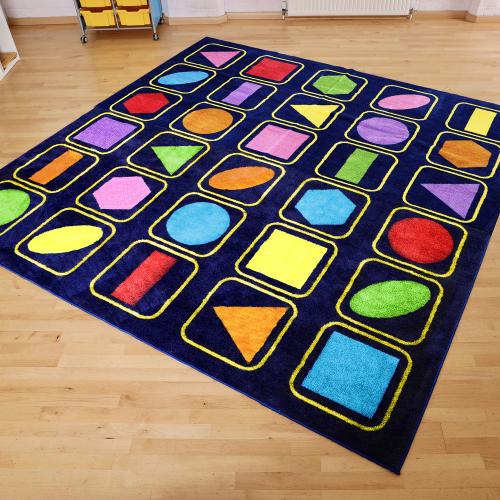 Geometric Shapes Classroom Carpet