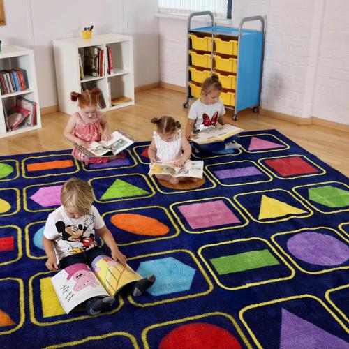Geometric Shapes Classroom Carpet