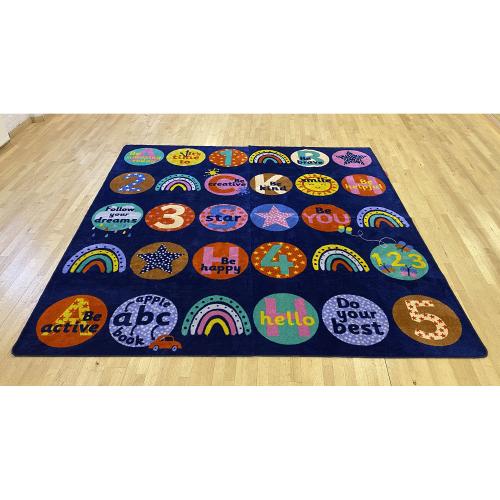 Positivity Wellbeing Classroom Carpet