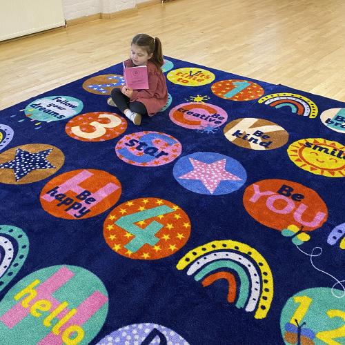 Positivity Wellbeing Classroom Carpet