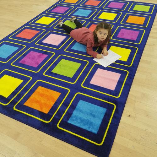 Squares Classroom Carpet
