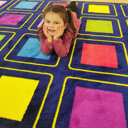 Squares Classroom Carpet