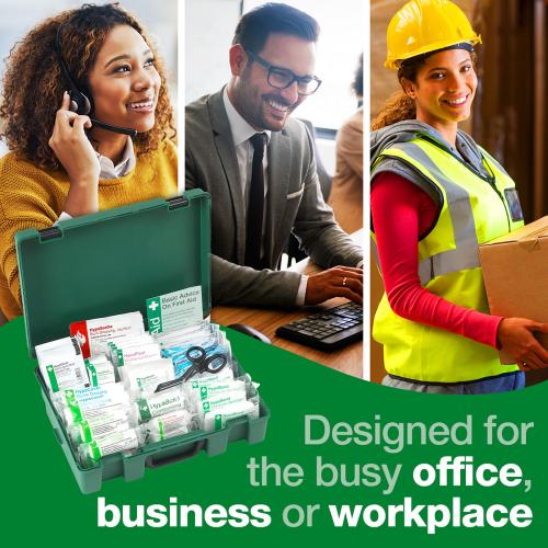 British Standard Large Workplace First Aid Kit in Plastic Case