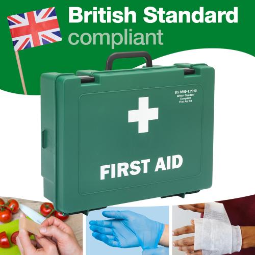 British Standard Large Workplace First Aid Kit in Plastic Case