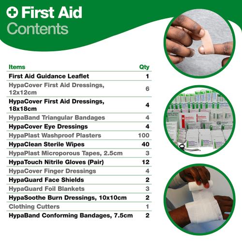 British Standard Large Workplace First Aid Kit in Plastic Case