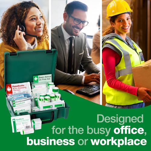 British Standard Medium Workplace First Aid Kit in Plastic Case