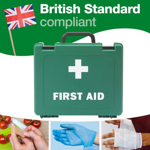 British Standard Medium Workplace First Aid Kit in Plastic Case