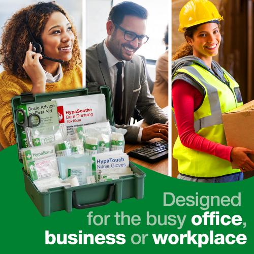British Standard Small Workplace First Aid Kit in Plastic Case