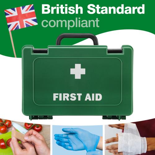British Standard Small Workplace First Aid Kit in Plastic Case