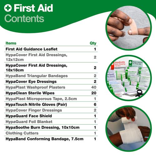 British Standard Small Workplace First Aid Kit in Plastic Case