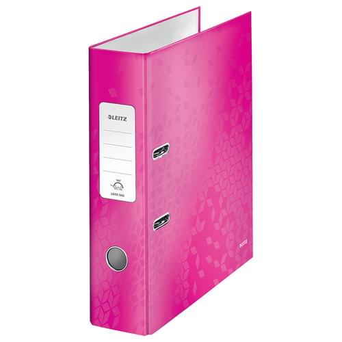 Leitz 180° WOW Laminated Lever Arch File Pink