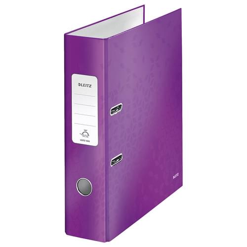 Leitz 180° WOW Laminated Lever Arch File Purple