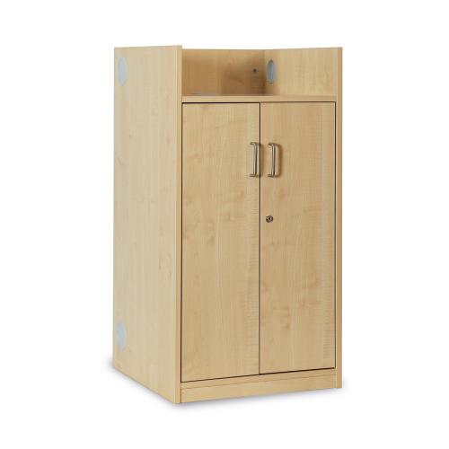 Classic Lectern with Lockable Doors - Maple