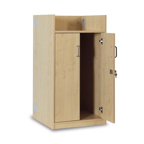 Classic Lectern with Lockable Doors - Maple