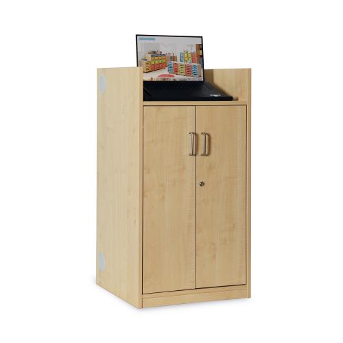 Classic Lectern with Lockable Doors - Maple