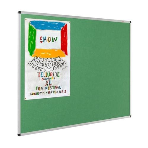 Resist-a-Flame Eco-Colour Aluminium Framed Noticeboard 900x600mm Green