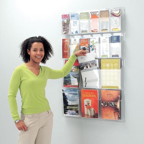 All Clear Wall Mounted Literature Dispenser 12x A4