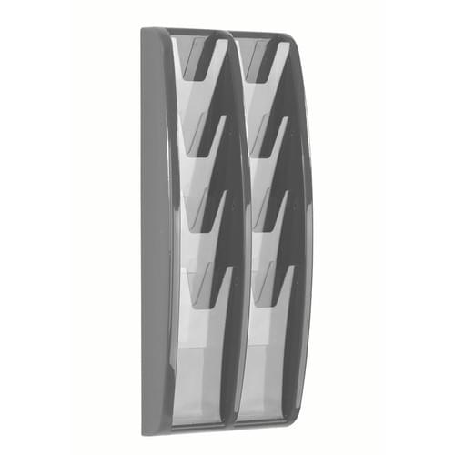 Panorama Wall Mounted Literature Holder 8x 1/3A4 Grey