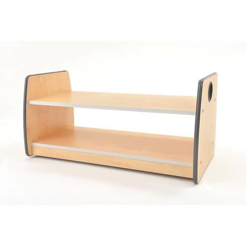 Colouredge Single Shelf Unit with Grey Trim