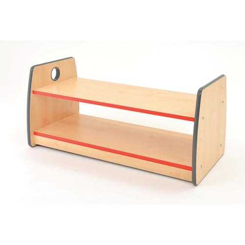 Colouredge Single Shelf Unit with Red Trim