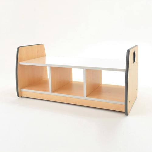 Colouredge Mirror Top Bench Unit with Grey Trim