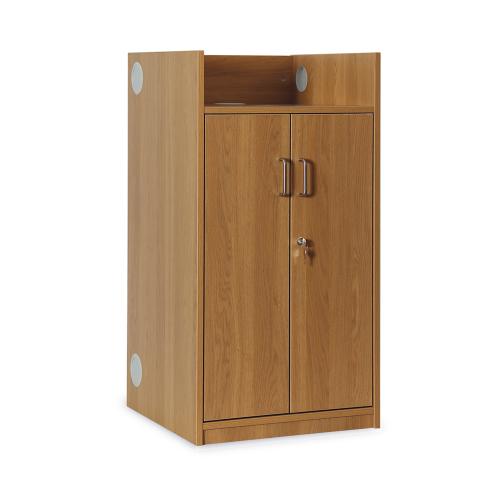 Classic Lectern with Lockable Doors - Oak