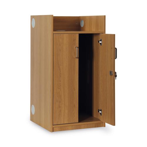Classic Lectern with Lockable Doors - Oak