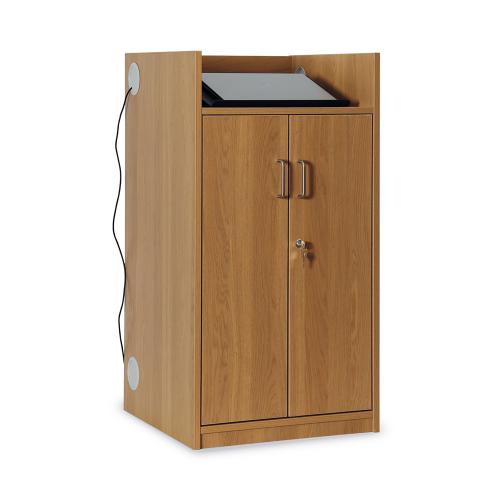 Classic Lectern with Lockable Doors - Oak
