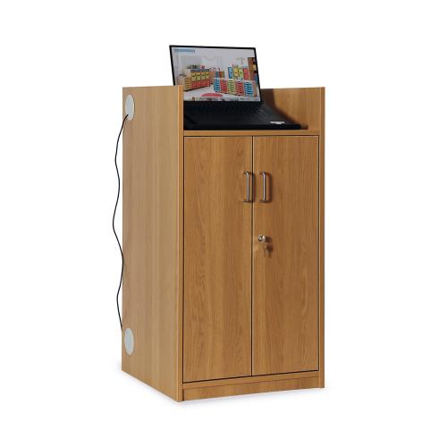 Classic Lectern with Lockable Doors - Oak