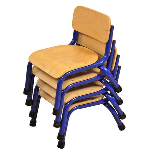 Milan Stacking Chair Size 1 (H: 260mm) Blue Frame