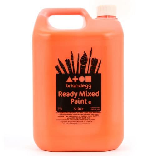 Ready Mixed Paint 5 Litre Bottle Orange