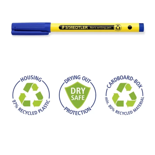 Staedtler Noris Handwriting Pen Blue Pack of 200