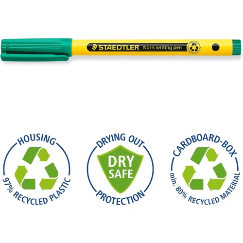 Staedtler Noris Handwriting Pen Green Tub of 50
